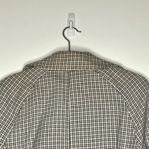 TOPSHOP Beige Plaid Long Trench Coat Size w/ Adjustable Belt US 2 | Preowned - Picture 6 of 7